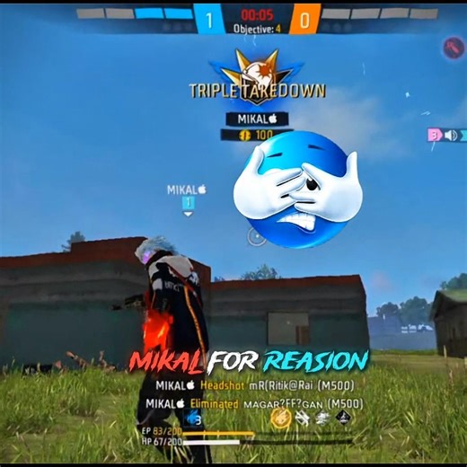 🔥 INSANE 1v3 Clutch with M500😲 | CS Ranked Gameplay ☠️ #ff #freefire #gaming #gameplay