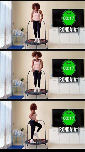 Mini trampoline workout for beginners #homeworkout #trampoline #fitness #exercise