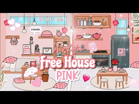 🌸Free Pink House Kawai ✨Toca Boca 💖Tocalifeworld | Makeover