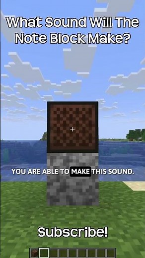 What Sound Will The Note Block Make When Placed On Diorite? In Minecraft!