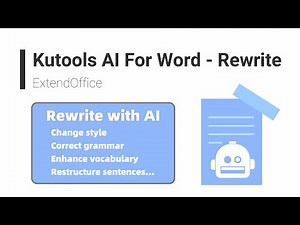 Rewrite text with AI in Word using Kutools AI Assistant