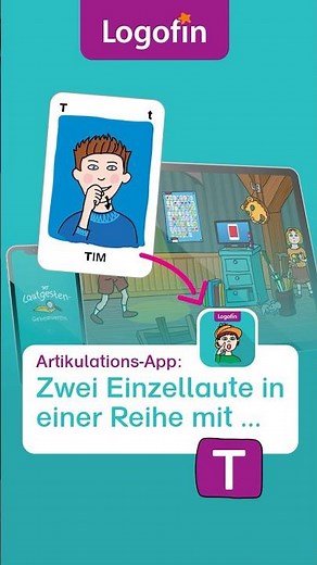 Articulation app: Practice two individual sounds in a row with T – Short