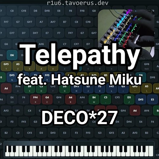 #r1u6 Telepathy feat. Hatsune Miku ‪@DECO27‬ #piano #cover #miku #vocaloid #shorts