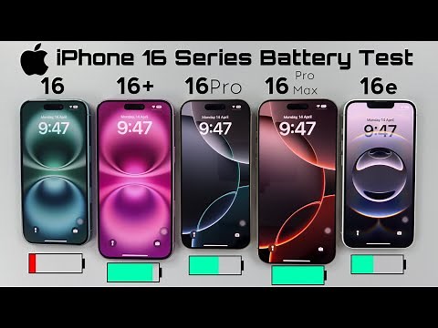 iPhone 16 vs 16 Plus vs 16e vs 16 Pro vs 16 Pro Max - iOS 18.4 ULTIMATE BATTERY LIFE TEST 🔥