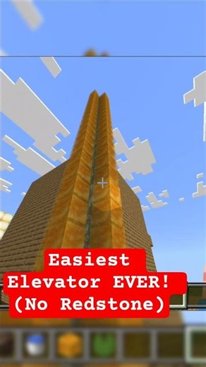 Easiest Elevator EVER! (No Redstone)😱 #viral