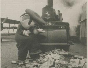 Resurfaced images from 1994 show Nintendo destroying counterfeit games with a steamroller