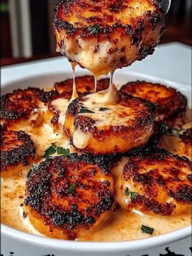 Seared Scallops with Spicy Cajun Cream Sauce Recipe