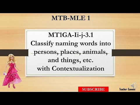 Noun/ Naming Words Grade 1based on MELC