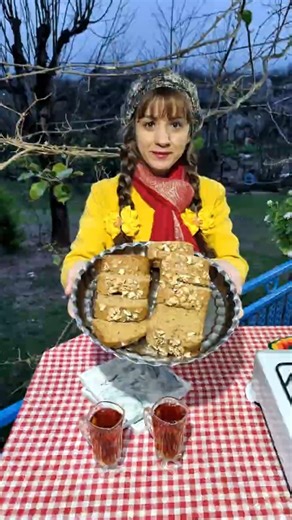 Rainy Winter Village Date Cake 🍰 Baked in a Pot | Cozy Porch ASMR with Birds