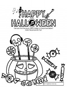Halloween Hidden Pictures Coloring Activity
