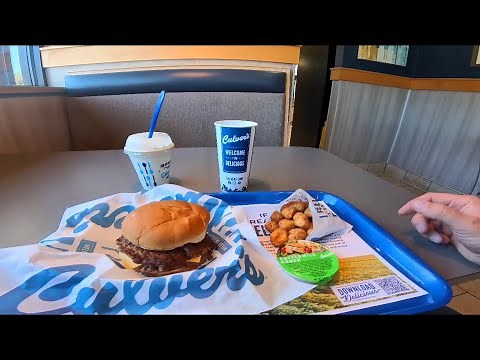 CULVERS POV DOUBLE CHEESEBURGER CHEESE CURDS ICE CREAM AND CANDY RELAXING EATING MUCKBANG ASMR