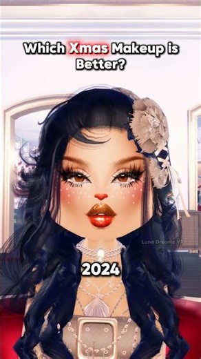 Do you like the Preset Makeup from 2024 or 2025? 🤔 #dresstoimpress #dti #roblox #shorts