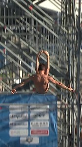 Would you jump from this height? 😅 #EuropeanAquatics #Diving | European Aquatics