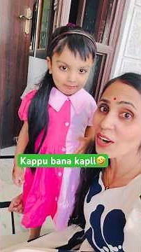 Omg! Kappu kapli kese bani😂😃/ Ghamu / How to attach long hair with original hair straight #shorts