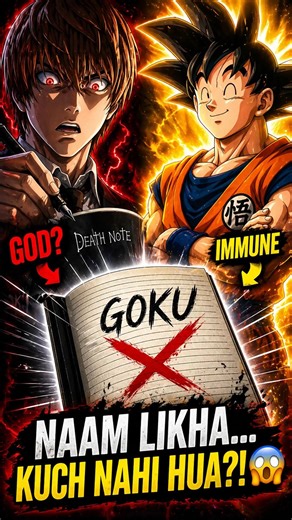 Goku Immune to Death Note?! 😳💀 #anime