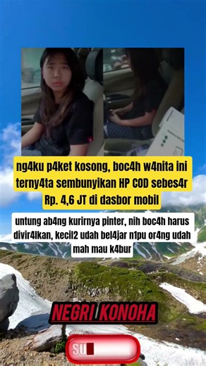 ng4ku p4ket kosong, boc4h w4nita ini terny4ta sembunyikan HP COD sebes4r Rp. 4,6 JT di dasbor mobil