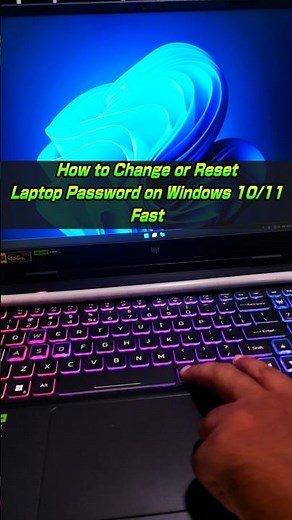 Windows 10/11 Password Change & Reset Fast #ytshorts #youtubeshorts #shorts