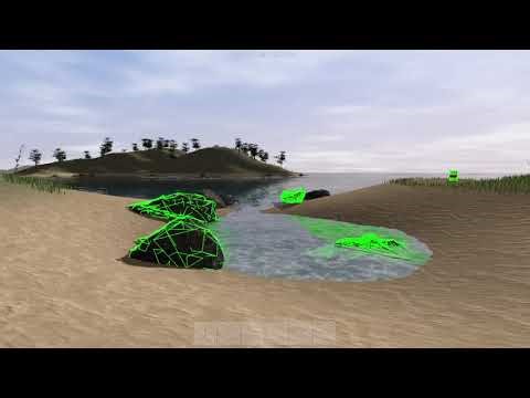 Sunset walk through 30k instances and procedural trees - Panda3D Devlog #4