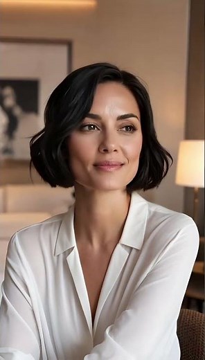 Klassischer Dark Bob ✂️ Weiche Wellen & Zeitlose Eleganz