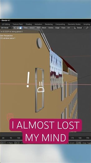 Recreating the windows from RENÉ MAGRITTE's painting in #blender
