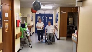 Our Specialist Neurological Rehab Unit (SNRU) offers rehabilitation for adults who have a neurological condition or injury, such as a stroke, working with people to help them achieve their physical, social, and psychological potential. After a life-changing spinal stroke, Mark Merrill spent 17 weeks at our SNRU, during which time, he built up close relationships with members of the multidisciplinary team who were involved in his care. As a way of saying thank you, Mark and his family have raised