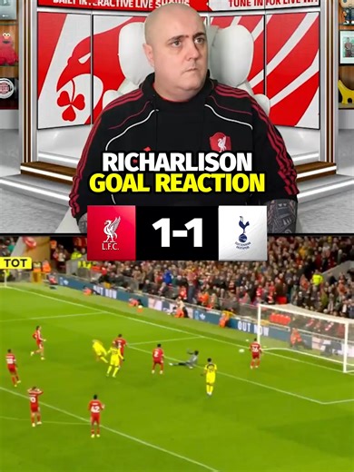 Richarlison's Stunning Goal Reaction at Anfield