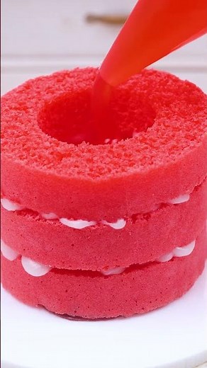 Cute Watermelon Cake with Sprinkle🍉 Satisfying ASMR | Mini Cake #shorts #asmr #miniature #minicake