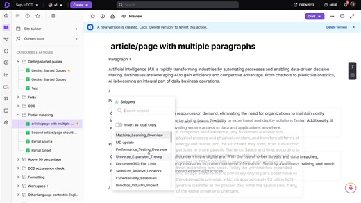 🚨 𝐁𝐈𝐆 𝐅𝐄𝐀𝐓𝐔𝐑𝐄 𝐃𝐑𝐎𝐏!🚨 𝐈𝐧𝐭𝐫𝐨𝐝𝐮𝐜𝐢𝐧𝐠 𝐃𝐮𝐩𝐥𝐢𝐜𝐚𝐭𝐞 𝐂𝐨𝐧𝐭𝐞𝐧𝐭 𝐃𝐞𝐭𝐞𝐜𝐭𝐢𝐨𝐧 As knowledge bases grow, duplicated content sneaks in. One small update suddenly means hunting through multiple articles, hoping you caught everything. Not anymore. ⏩ Duplicate Content Detection keeps your entire knowledge base perfectly in sync. ⏩ Run a single scan and instantly uncover repeated content across your articles, even the hidden or forgotten pieces. Here is how this featu
