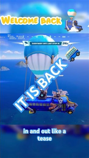 The Battle Bus returns! 🚍⚡ Ready for lift-off? #Fortnite #gamingshorts
