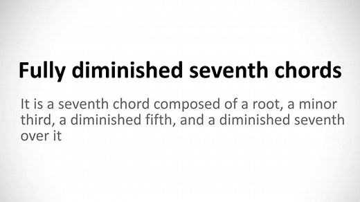 What is a Fully Diminished 7th Chord? | Music Theory 3 | Video Lesson