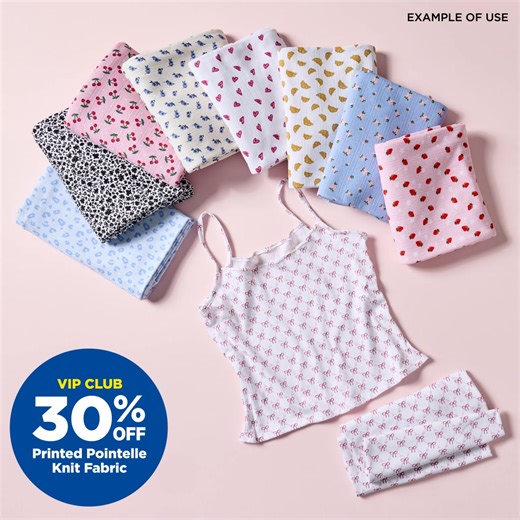 Unleash your creativity and sew something spectacular! Spotlight VIPs save 30% off Plain & Printed Sports Active Knits and much more. Dream big, create stunning projects, and save more. Free Delivery on orders over $120. Free 4hr Click & Collect. *Exclusions Apply, Sale Ends 3 August | Spotlight