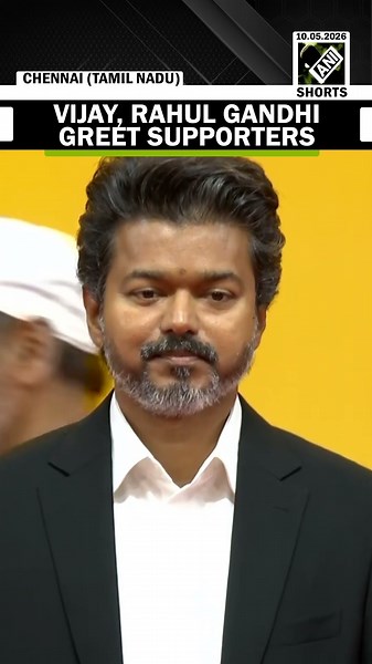 TVK Chief Vijay ‘Thalapathy’, LoP Rahul Gandhi greet supporters with ‘Namaste’ at TN oath-taking