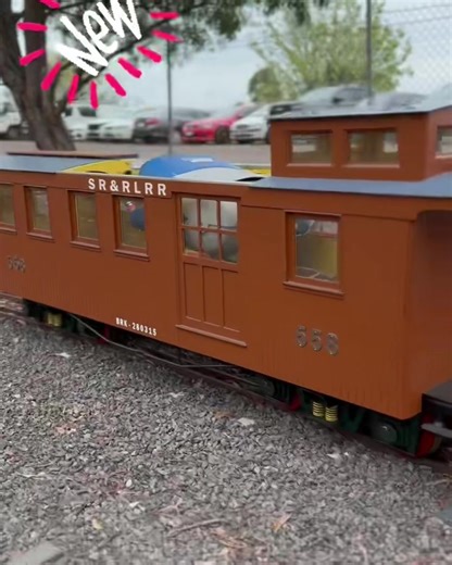 The new #realtrainsinminiature feeling as we unload 6 more passengers cars - ready for happy little riders. Could you see yourself in the #new #caboose? Come #volunteer with us! Drop us a line! #rides #attraction #moretrains #railway #railroad | Altona Miniature Railway