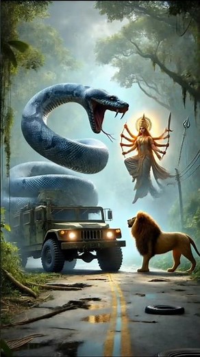 Goddess Durga Appears to Save Soldiers from a Giant Python l #ai #shorts #python