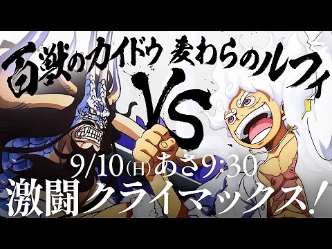 9月10日（日）放送！「ルフィVSカイドウ」激闘クライマックス！