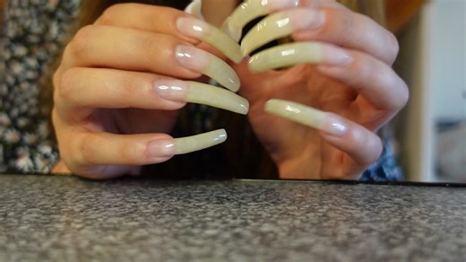 【长指甲】Tapping on Tables with Long Natural Nails 💅✨ ASMR for Sleep & Relaxation