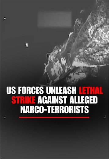 WATCH: U.S. forces unleash a lethal strike on a go-fast vessel in the Caribbean that SOUTHCOM says was actively involved in narco-trafficking. Joint Task Force Western Hemisphere carried out the operation along an established trafficking route, killing four people SOUTHCOM described as “narco-terrorists.”