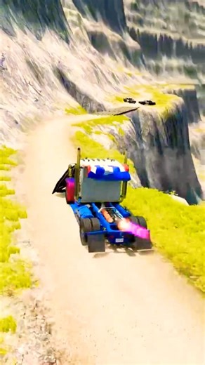 🔥 Epic Cars vs Giant Lava Pit Challenge in BeamNG Drive 65! 🔥 #beamngdrive #beamng #shorts #usa