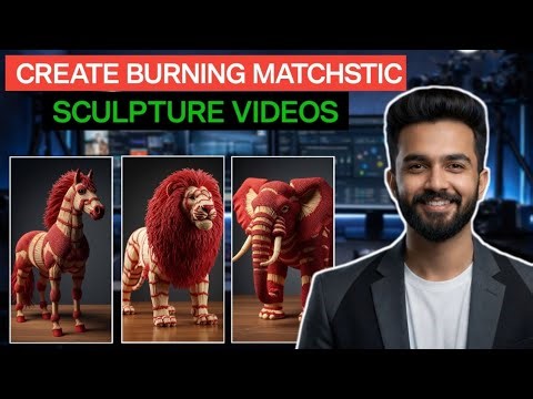 How To Create Burning Matchstic Sculpture Videos ll Burning Matchstic Sculpture Videos kaise banaye
