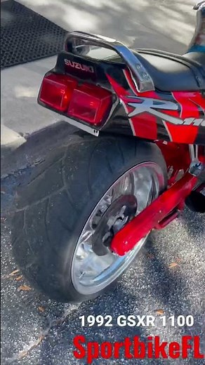 1992 Suzuki GSXR 1100 in very good condition. Clean title. www.SportbikeFL.com