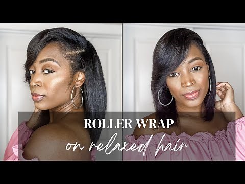How To Roller Wrap Relaxed Hair | Roller Set Tutorial | ToyaJTV
