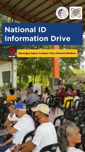 13K views · 51 reactions | TINGNAN: Nagsagawa ng National ID Information Drive ang Philippine Statistics Authority sa nangyaring Serbisyong Barangay Tama sa Barangay sa Barangay Sapul, Calapan City, Oriental Mindoro. Maliban sa pagbibigay ng impormasyon tungkol sa National ID, naghatid din ng mobile registration service ang Provincial Statistics Office (PSO) Oriental Mindoro para sa mga residente sa nasabing barangay. | PSA Philippine Identification System | Facebook