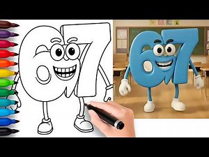HOW TO DRAW SIX SEVEN 67 | Italian Brainrot Animals - step by step, easy and fast