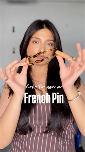 How to use a French pin #hairstyle #frenchpin #hairtutorial