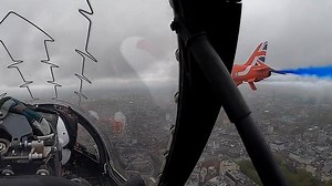 Red Arrows view as they flew over the coronation