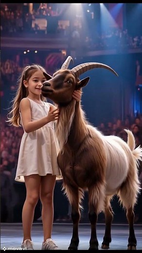 new performance of a girl with goat on agt