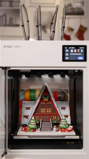 ❄️Snowy Christmas Cottage #snapmakeru1 #3dprinter #3dprinted #3dprinting #christmas #multicolor