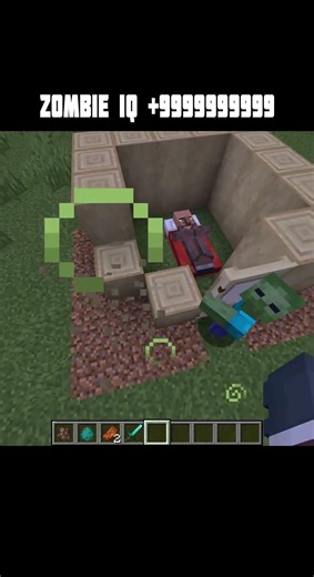 ZOMBIE IQ #minecraft