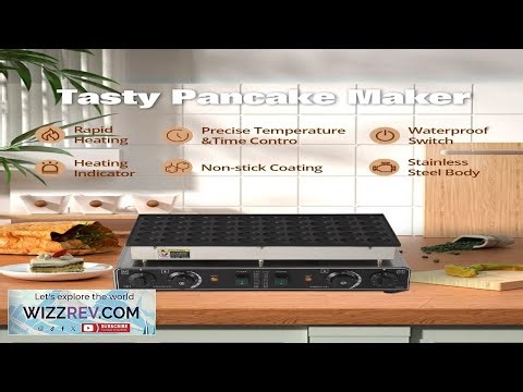 Garvee Pancake Maker With Fast Heating 25 Holes 1700w Waffle Pancake Machine