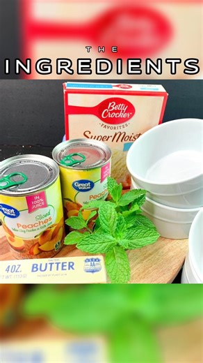 This Air Fryer Peach Dump Cake uses just 3 ingredients, simply dump, bake, and enjoy an easy, fast, and delicious dessert. | Easy Family Recipes by Walking on Sunshine Blog